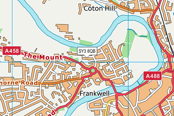 SY3 8QB map - OS VectorMap District (Ordnance Survey)