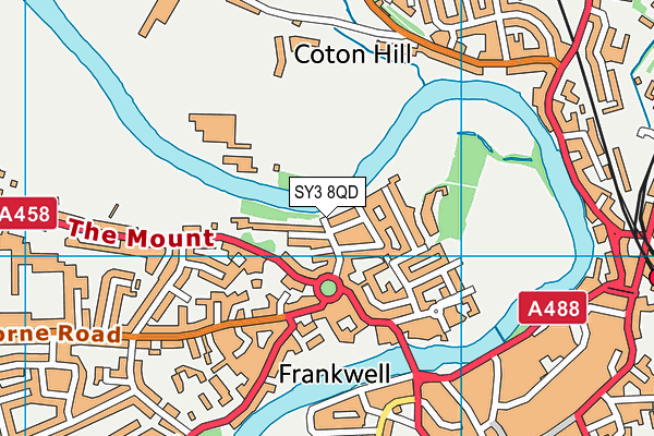 SY3 8QD map - OS VectorMap District (Ordnance Survey)