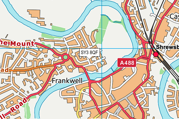 SY3 8QF map - OS VectorMap District (Ordnance Survey)