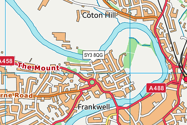 SY3 8QG map - OS VectorMap District (Ordnance Survey)