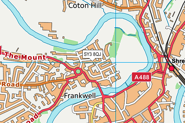 SY3 8QJ map - OS VectorMap District (Ordnance Survey)