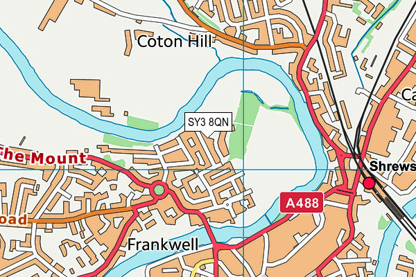 SY3 8QN map - OS VectorMap District (Ordnance Survey)