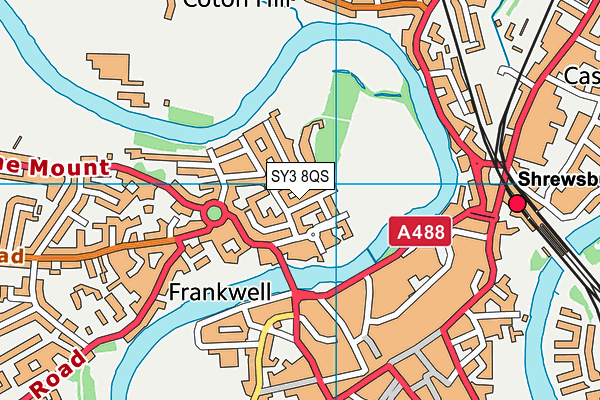 SY3 8QS map - OS VectorMap District (Ordnance Survey)