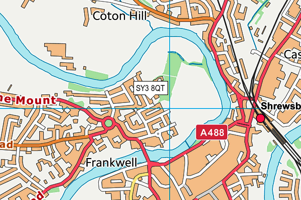 SY3 8QT map - OS VectorMap District (Ordnance Survey)