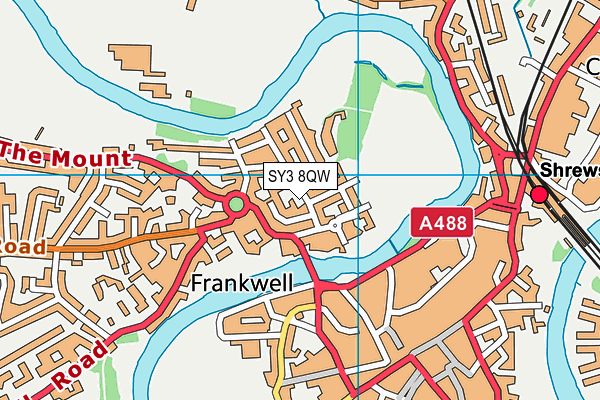 SY3 8QW map - OS VectorMap District (Ordnance Survey)