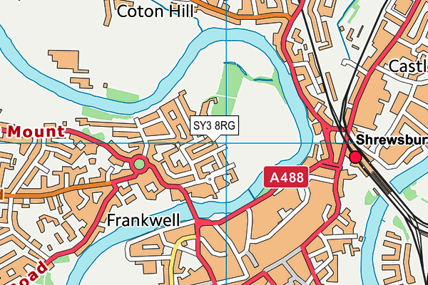 SY3 8RG map - OS VectorMap District (Ordnance Survey)