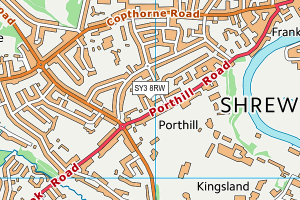 SY3 8RW map - OS VectorMap District (Ordnance Survey)