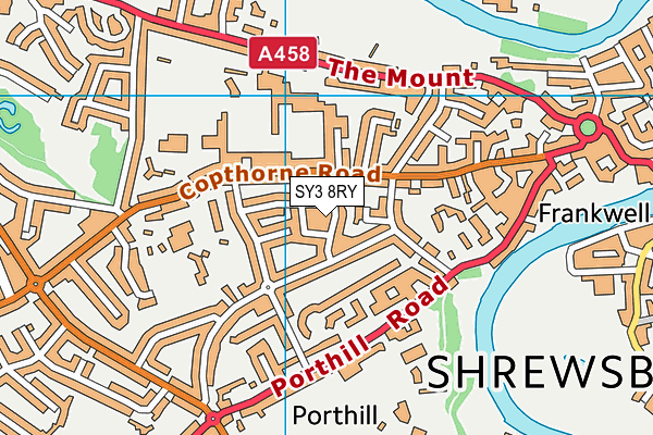 SY3 8RY map - OS VectorMap District (Ordnance Survey)