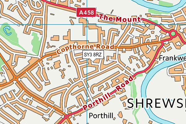 SY3 8RZ map - OS VectorMap District (Ordnance Survey)