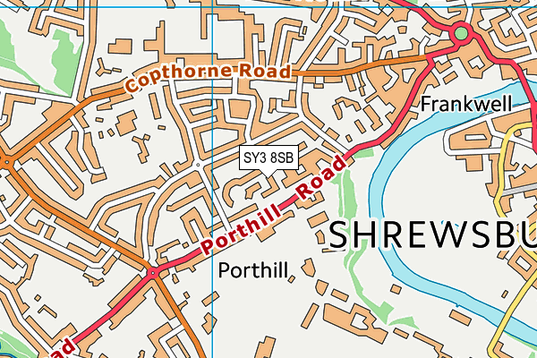 SY3 8SB map - OS VectorMap District (Ordnance Survey)