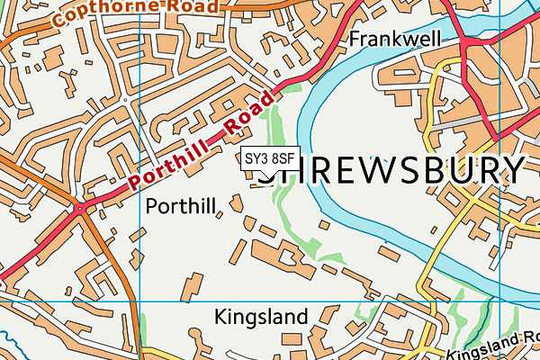 SY3 8SF map - OS VectorMap District (Ordnance Survey)