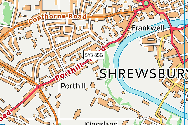 SY3 8SG map - OS VectorMap District (Ordnance Survey)