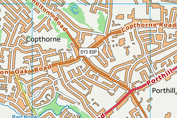 SY3 8SP map - OS VectorMap District (Ordnance Survey)