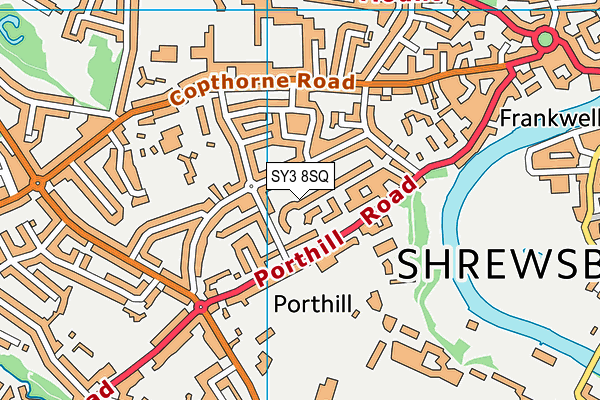 SY3 8SQ map - OS VectorMap District (Ordnance Survey)