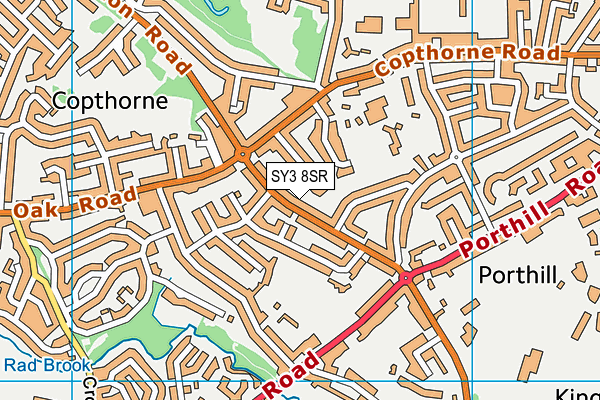 SY3 8SR map - OS VectorMap District (Ordnance Survey)