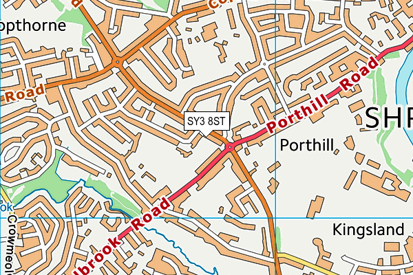 SY3 8ST map - OS VectorMap District (Ordnance Survey)