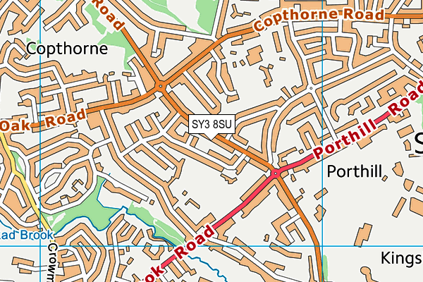 SY3 8SU map - OS VectorMap District (Ordnance Survey)