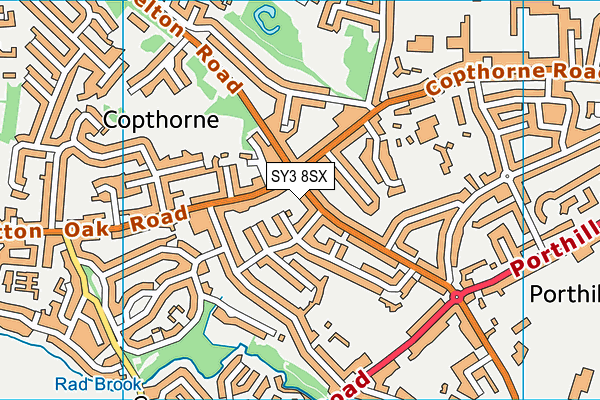 SY3 8SX map - OS VectorMap District (Ordnance Survey)