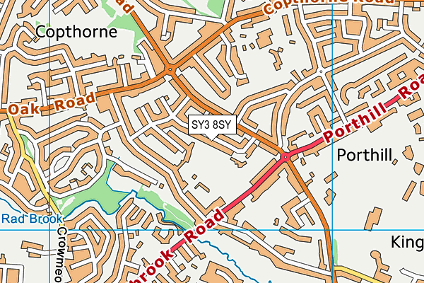 SY3 8SY map - OS VectorMap District (Ordnance Survey)