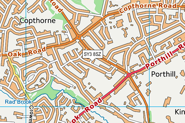 SY3 8SZ map - OS VectorMap District (Ordnance Survey)