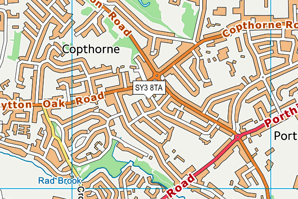 SY3 8TA map - OS VectorMap District (Ordnance Survey)