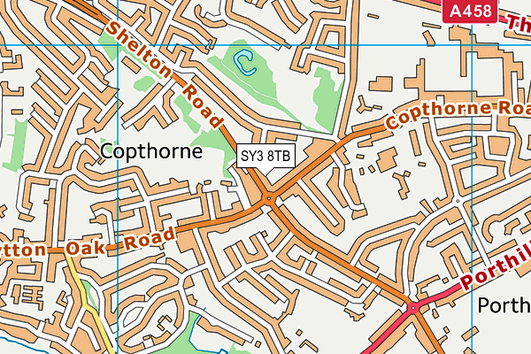 SY3 8TB map - OS VectorMap District (Ordnance Survey)