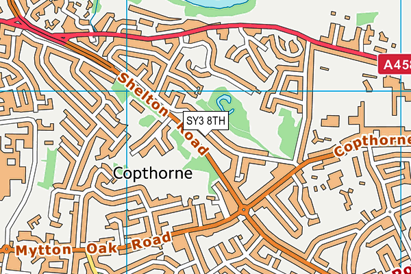 SY3 8TH map - OS VectorMap District (Ordnance Survey)