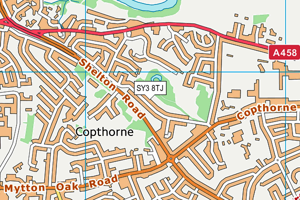 SY3 8TJ map - OS VectorMap District (Ordnance Survey)