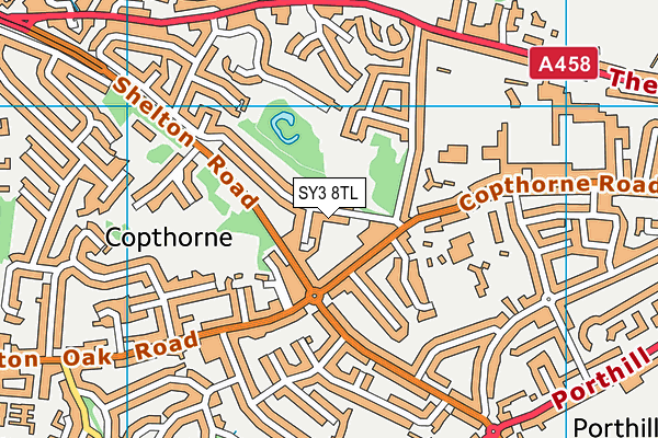 SY3 8TL map - OS VectorMap District (Ordnance Survey)