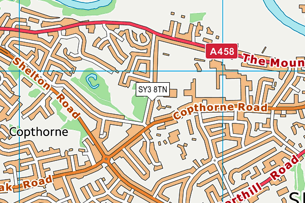 SY3 8TN map - OS VectorMap District (Ordnance Survey)