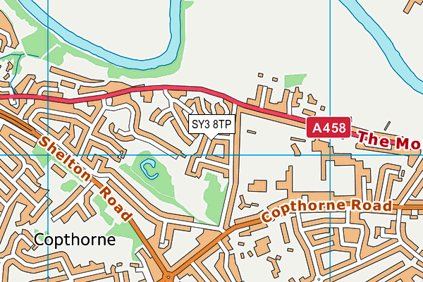 SY3 8TP map - OS VectorMap District (Ordnance Survey)