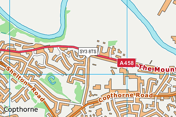 SY3 8TS map - OS VectorMap District (Ordnance Survey)