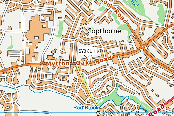 SY3 8UH map - OS VectorMap District (Ordnance Survey)