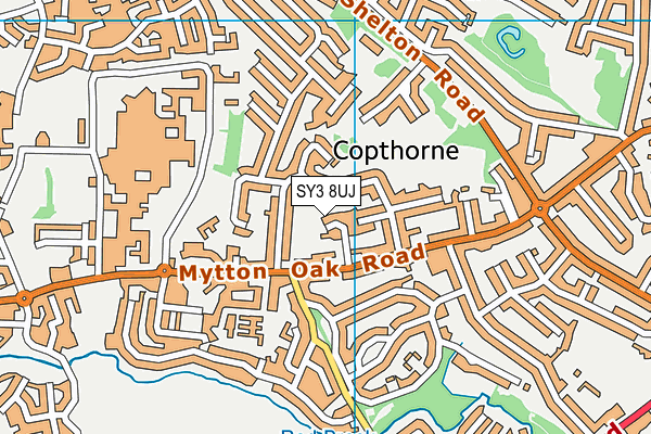 SY3 8UJ map - OS VectorMap District (Ordnance Survey)