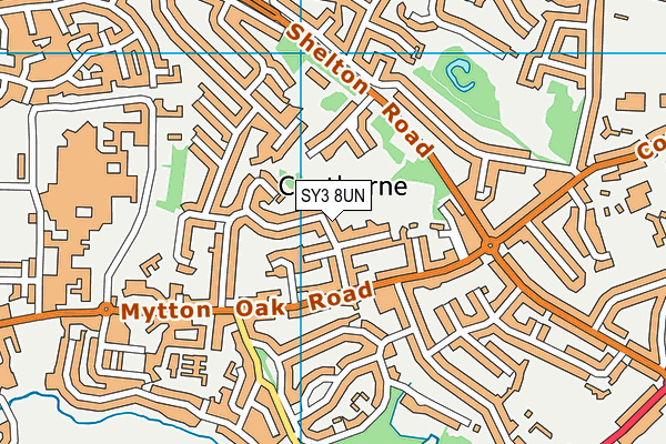 SY3 8UN map - OS VectorMap District (Ordnance Survey)