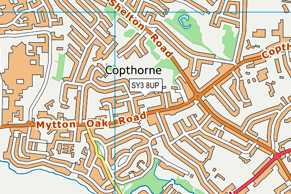 SY3 8UP map - OS VectorMap District (Ordnance Survey)