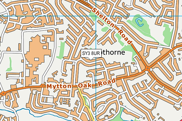 SY3 8UR map - OS VectorMap District (Ordnance Survey)