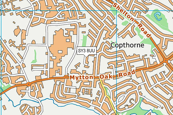 SY3 8UU map - OS VectorMap District (Ordnance Survey)