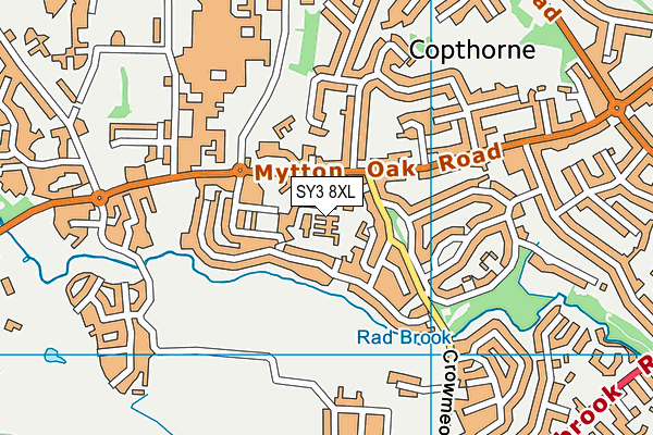 SY3 8XL map - OS VectorMap District (Ordnance Survey)