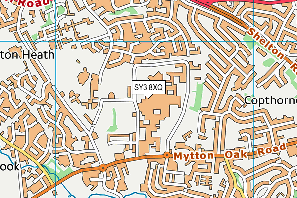 SY3 8XQ map - OS VectorMap District (Ordnance Survey)