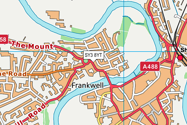 SY3 8YT map - OS VectorMap District (Ordnance Survey)