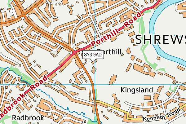 SY3 9AD map - OS VectorMap District (Ordnance Survey)