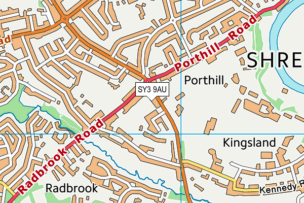 SY3 9AU map - OS VectorMap District (Ordnance Survey)