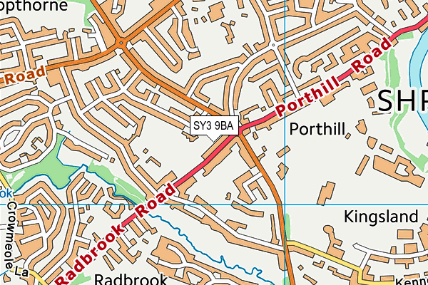 SY3 9BA map - OS VectorMap District (Ordnance Survey)