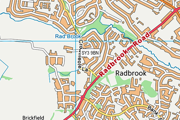 SY3 9BN map - OS VectorMap District (Ordnance Survey)