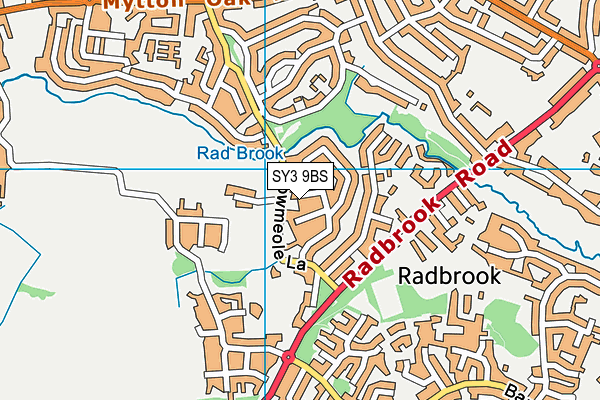 SY3 9BS map - OS VectorMap District (Ordnance Survey)