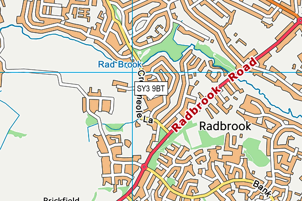 SY3 9BT map - OS VectorMap District (Ordnance Survey)