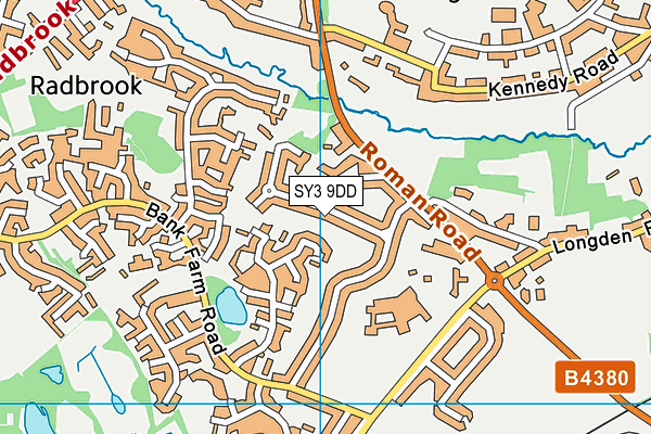 SY3 9DD map - OS VectorMap District (Ordnance Survey)