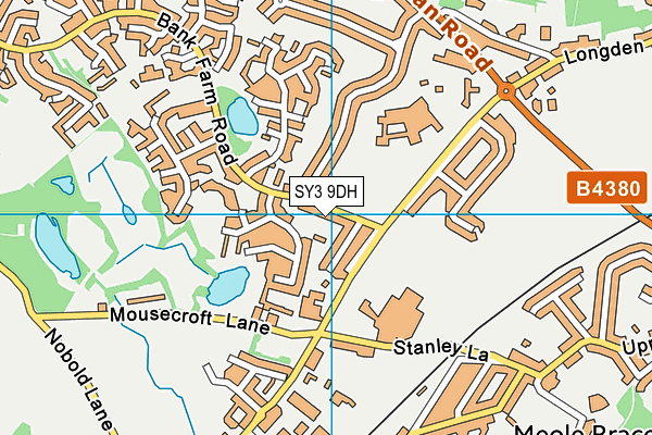 SY3 9DH map - OS VectorMap District (Ordnance Survey)