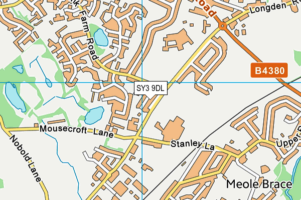 SY3 9DL map - OS VectorMap District (Ordnance Survey)